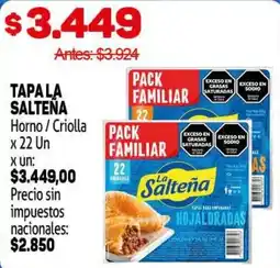Makro La salteña tapa la salteña oferta