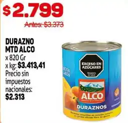 Makro Alco duraznos oferta