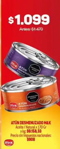 Makro M&K atún desmenuzado oferta