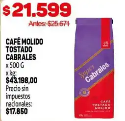 Makro Cabrales café molido tostado oferta