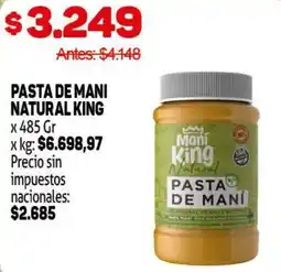 Makro Mani king pasta de mani natural oferta