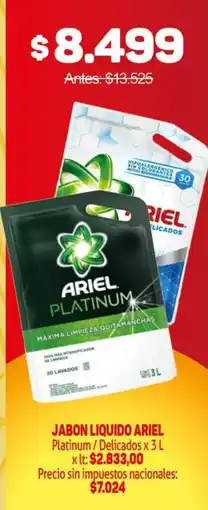 Makro Ariel jabon liquido oferta
