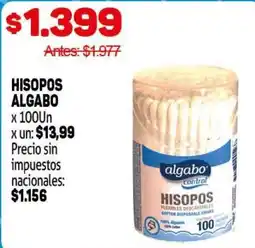 Makro Algabo hisopos oferta