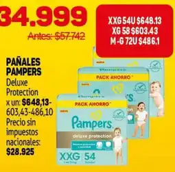 Makro Pampers pañales deluxe protection oferta