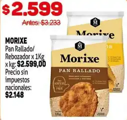 Makro Morixe pan rallado/rebozador oferta