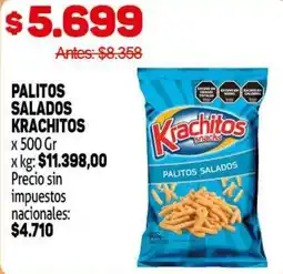 Makro Krachitos palitos salados oferta