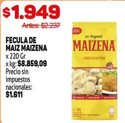 Makro Maizena fecula de maiz oferta