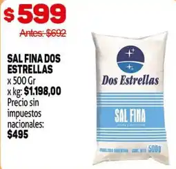 Makro Dos estrellas sal fina oferta
