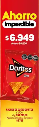 Makro Doritos nachos de queso oferta