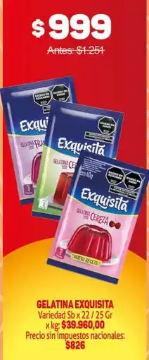Makro Exquisita gelatina oferta