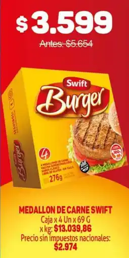 Makro Swift medallon de carne oferta