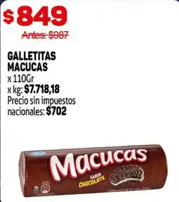 Makro Macucas galletitas oferta