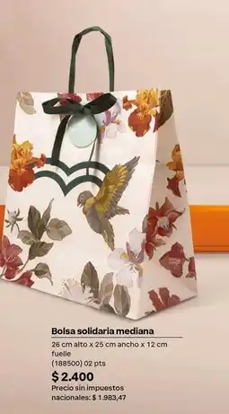 Natura Bolsa solidaria mediana (188500) oferta