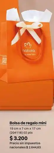 Natura Natura - bolsa de regalo mini (204118) 02 pts oferta