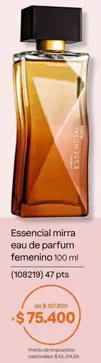 Natura Natura - essencial mirra eau de parfum feminino 100 ml oferta