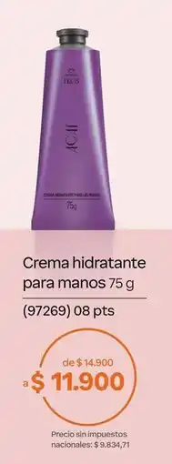 Natura Natura - crema hidratante para manos 75 g (97269) 08 pts oferta