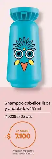 Natura Shampoo cabellos lisos y ondulados 250 ml (102396) oferta