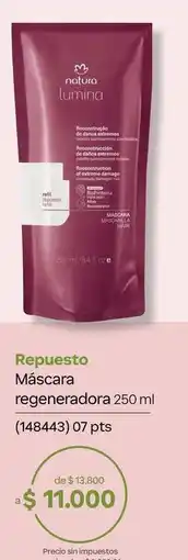Natura Natura - repuesto máscara regeneradora 250 ml (148443) oferta