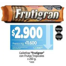 La Anonima Frutigran - galletitas con frutas tropicales oferta