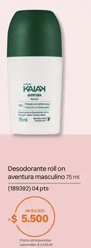 Natura Natura - desodorante roll on aventura masculino 75 ml (189392) oferta