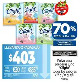 La Anonima Clight - polvo para preparar jugo oferta