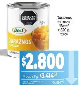 La Anonima Best - duraznos en trozos oferta