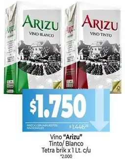 La Anonima Arizu - vino tinto/ blanco tetra brik oferta