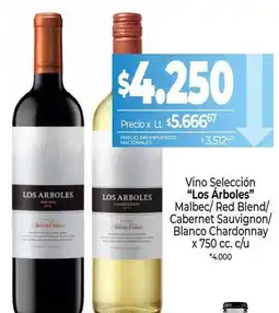 La Anonima Los arboles - vino selección malbec/ red blend/ cabernet sauvignon/ blanco chardonnay oferta