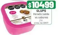 Almacor Glups - helado balde vs sabores oferta