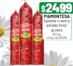 Almacor Piamontesa - salame x metro picado fino/grueso oferta