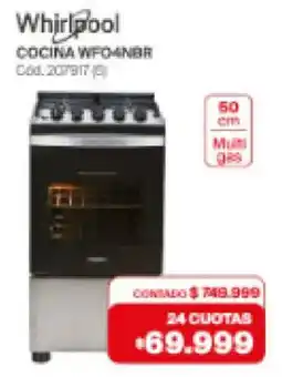 Naldo Lombardi Whirlpool cocina wfo4nbr oferta