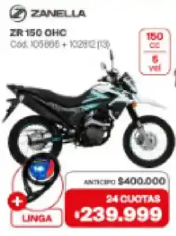 Naldo Lombardi Zanella zr 150 ohc oferta