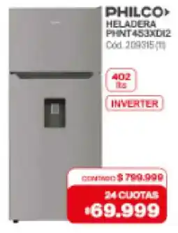 Naldo Lombardi Philco heladera oferta