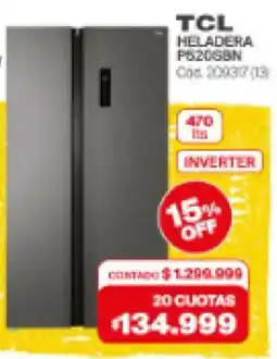 Naldo Lombardi Tcl heladera oferta