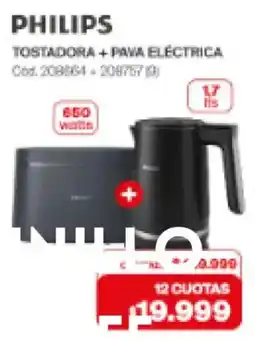 Naldo Lombardi Philips tostadora + pava eléctrica oferta