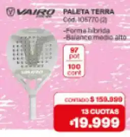 Naldo Lombardi Vairo paleta terra oferta