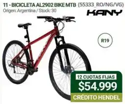 Hendel Kany bicicleta al2902 bike mtb oferta