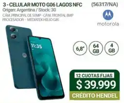 Hendel Motorola celular moto g06 lagos nfc oferta