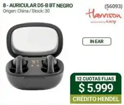 Hendel Harrison auricular d5-b bt negro oferta