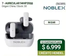 Hendel Noblex auricular oferta