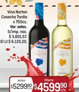 El Nene Vino Norton Cosecha Tardia oferta