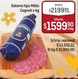 El Nene Milán salame tipo Cagnoli oferta