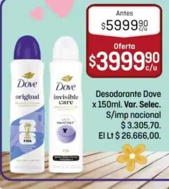 Dove desodorante