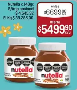 El Nene Nutella oferta