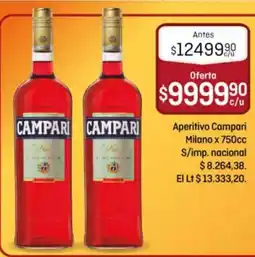 El Nene Campari aperitivo campari milano oferta