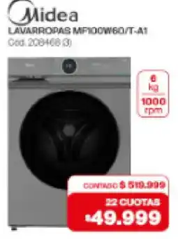 Naldo Lombardi Midea lavarropas mf100w60/t-a1 oferta