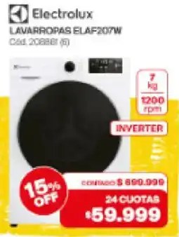 Naldo Lombardi Electrolux lavarropas elaf207w oferta