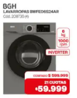 Naldo Lombardi Bgh lavarropas bwfe06924ar oferta
