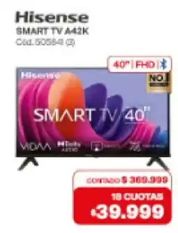Naldo Lombardi Hisense smart tv a42k oferta