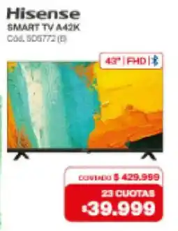 Naldo Lombardi Hisense smart tv a42k oferta